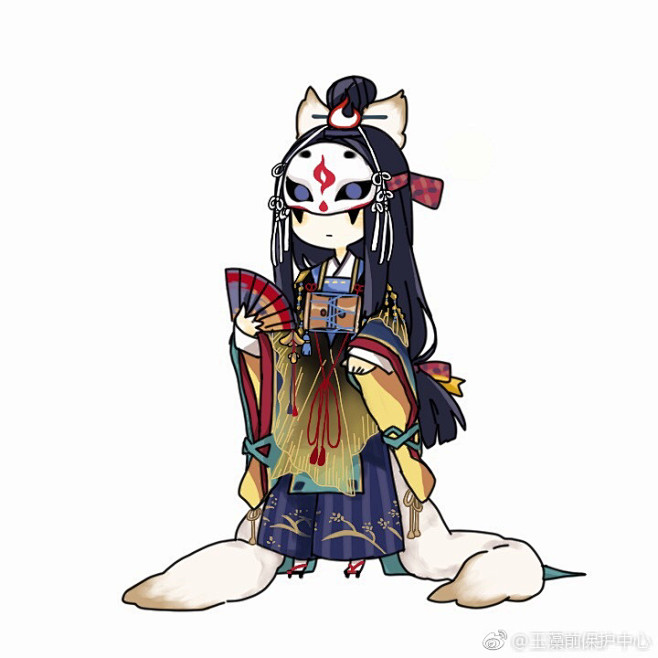 阴阳师同人插画  玉藻前保护中心/绘