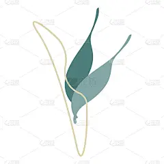 带有平滑线条的矢量抽象形状。抽象图形可用于名片、请柬、笔记本、服装印花等设计