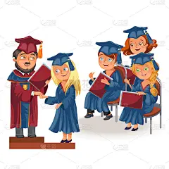 毕业生欢度毕业典礼海报