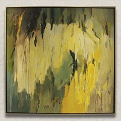 大幅原创油画黄绿色调 巨幅抽象画现代简约...
