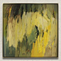 大幅原创油画黄绿色调 巨幅抽象画现代简约油画 客厅样板房装饰画