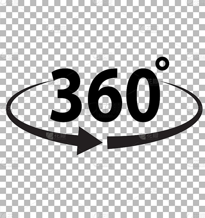 360 degrees icon on ...