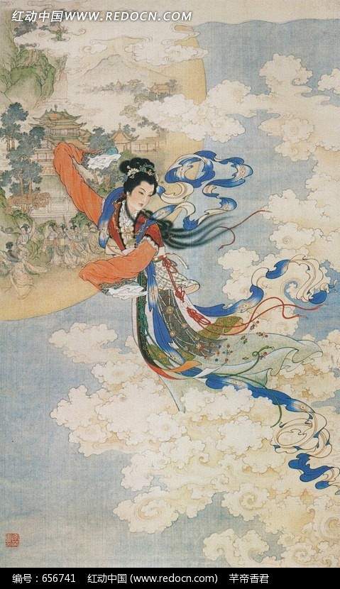 水墨丹青# #工笔# 嫦娥奔月