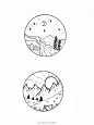 最近没事画了个九宫格针管笔小画，有喜欢这种黑白小画的亲吗？ （via 艺术之佳作）
