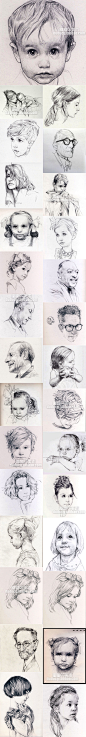 733 Dave Malan 肖像结构素描线描人像人物头像儿童手绘临摹素材-淘宝网