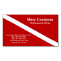 Scuba Business - Personal Card - Dark Red Double-Sided Standard Business Cards (Pack Of 100)