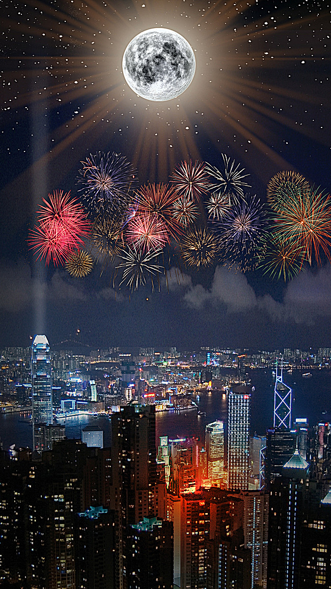 城市夜景活动h5背景