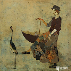 随风蒲公英采集到漆画