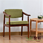野橡CH321沙发椅水曲柳实木椅子布艺单人沙发休闲椅现代简约包邮