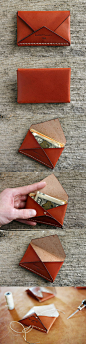 Disciple Wallet in Russet The perfect leather card holder. http://www.barrettalley.com-SR: 