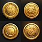 longtu2_Game_icon_a_gold_coin_retro_European_realistic_style