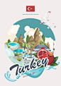 Turkey vector illustration. Travel agency concept.
