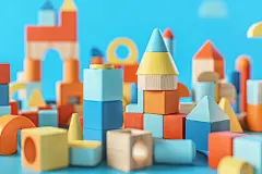 实心积木认知玩具