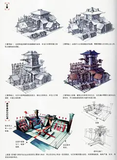 Q版卡通写实/CG场景建筑原画设定/韩国游戏场景网游设计手稿资料-淘宝网