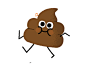 Happy Poop shit gif animation sticker walking happy emoji poop