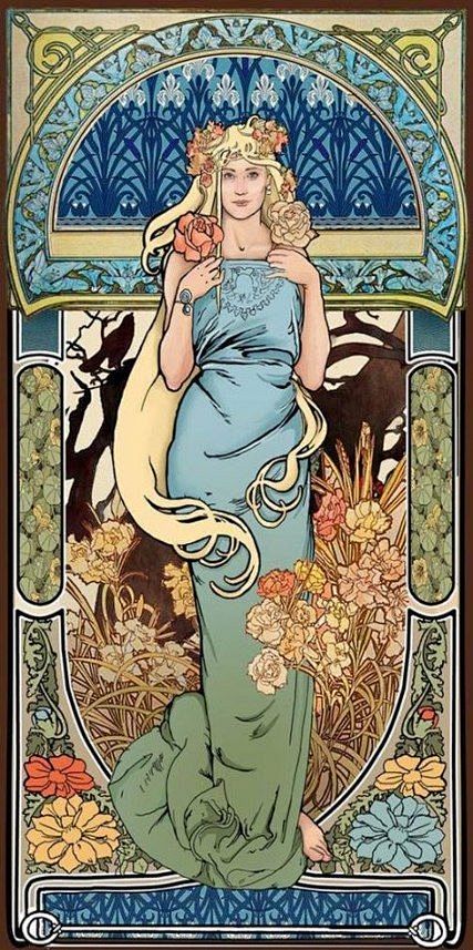 Art nouveau style il...