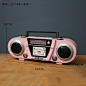 复古怀旧老式铁艺卡磁带收音机录音机模型摆件服装店餐厅摄影道具-tmall.com天猫