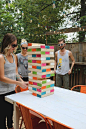 #DIY Create your own giant Jenga set for a fun, adult party game! | apartmenttherapy.com Photo by A Beautiful Mess