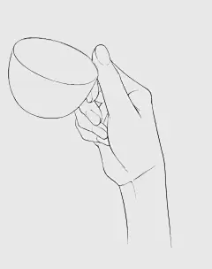 各种角度拿杯子的素材～ ​ ​​​​