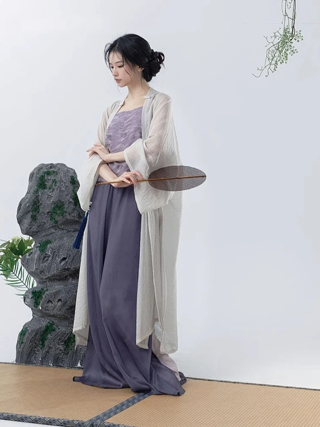 【上遥居】 听风 宋国风汉元素改良原创汉服女春夏绿长衫宋裤-淘宝网-花瓣网