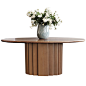意大利米兰设计师北欧的餐桌子实木简约圆形的现代园欧式家具定制-淘宝网