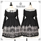 #Moi-même-Moitié# 【新||品】Iron Gate OP
人气印花款OP复刻。新款袖子比老款更长，蕾丝则更换为十字架拱门蕾丝。
（每款印花位置、效果都可能有细微不同，请理解。）
北京时间7月17日 14:00发||售
黑x白x白蕾丝、黑x蓝x蓝黑蕾丝、黑x白x黑蕾丝三色。
定||价 38500日元（含税）
总长・92.5cm+5.5cm蕾 ​​​​...展开全文c