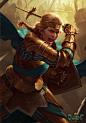 Meve- Warhammer, Manuel Castañón : Artwork I did for  Gwent Thronebreaker: The witcher Tales <br/>A game starring Meve, Queen of Lyria and Rivia, here pictured wielding a historically accurate and appropriately proportioned war hammer.<br/>Hop