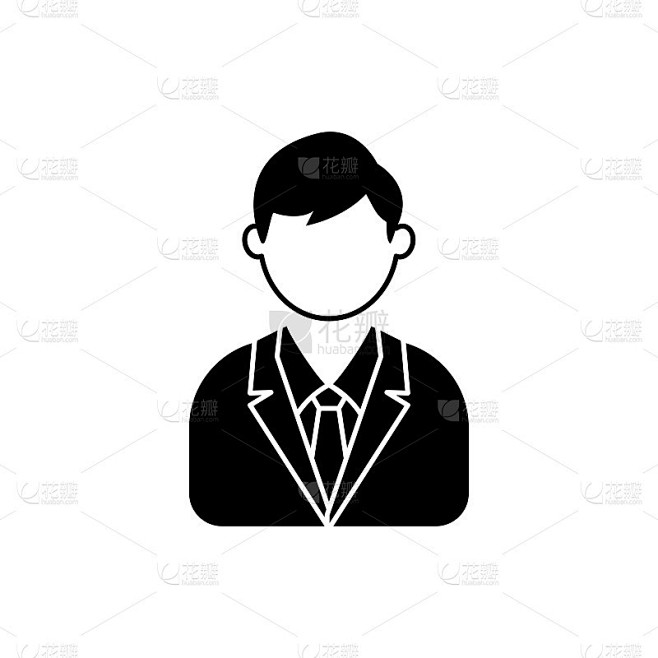 Man员工图标设计模板孤立说明