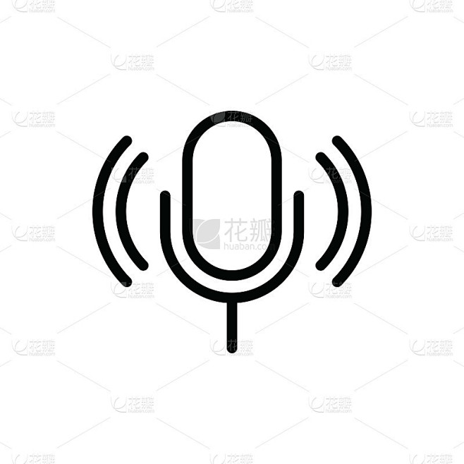 插图麦克风图标模板矢量图形