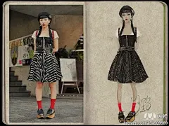 当时尚街拍变成了时尚插画(转自左衽)-1    |欢迎加入“烩设计”小站QQ群：261065006&gt;&gt;&gt;进群后，按照 “姓名-大学(城市)-专业” 格式修改群中名字，如“ 胡伟-同济-汽车  