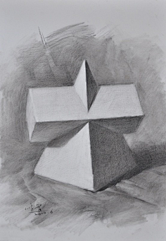 素描静物几何体