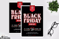 个性黑色星期五购物促销海报传单模板