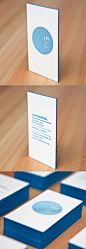 "White and Blue Business Card": 