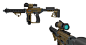 SMG design, Alex Tilica : Personal work.
It started out as design practice, I was trying to create very different silhouettes for the same base weapon. Another thing that I was pushing in this experiment was the graphical read of the weapon. Was trying to