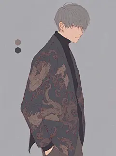 日系服装（男）画师：ミリグラムtwi:mg_m_mg - 半次元 - ACG爱好者社区
