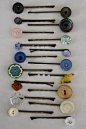 Button Bobby Pins-Cute & Easy a great way to use vintage buttons and create awesome hair pieces