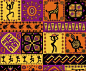 63份非洲图案异域风情传统纹样图样 民族装饰画插画图片矢量素材-淘宝网