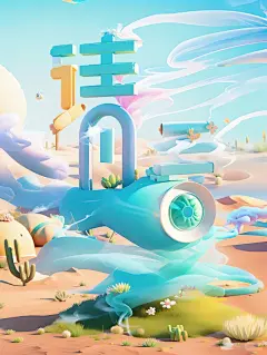 AI造字｜字体海报｜魔幻场景，附参数