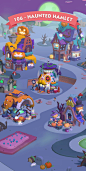This may contain: an animated halloween town with lots of pumpkins