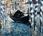 印象派画家爱德华·马奈的风景油画代表作品高清大图《威尼斯的大运河》