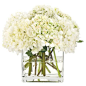 Faux hydrangea arrangement from Natural Decorations, Inc. Made in the USA.Product: Faux floral arrangementConstruction Mat...