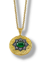 Arman Sarkisyan locket with tsavorite, diamonds and oxidised silver.