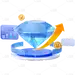 金融理财保险3D立体C4D金币组合元素