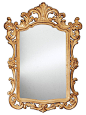 Inviting Home - Venetian Style Mirror - 18th century carved wood in gold leaf Venetian style mirror 31"W x 43-1/2"H x 3"D hand-crafted in Italy 18th-century Venetian style hand-carved wood mirror with leaf and scroll design. Mirror finished