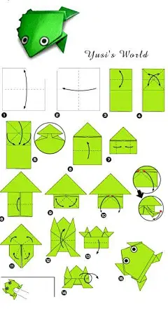 DIY Long Jumping Frog Origami