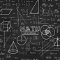 黑板上的数学几何物理方程式计算公式装饰花纹符号背景底图矢量图素材