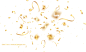 [美工云]Gold-confetti-overlays圣诞节新年彩带元素_PNG：