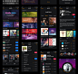 [模库]30多个屏幕用于音乐移动应用app界面设计 UI kit 模板_UI设计_App界面