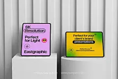 10款现代时尚IPad Pre苹果平板电脑屏幕壁纸ui设计作品贴图psd样机素材模板下载_颜格视觉