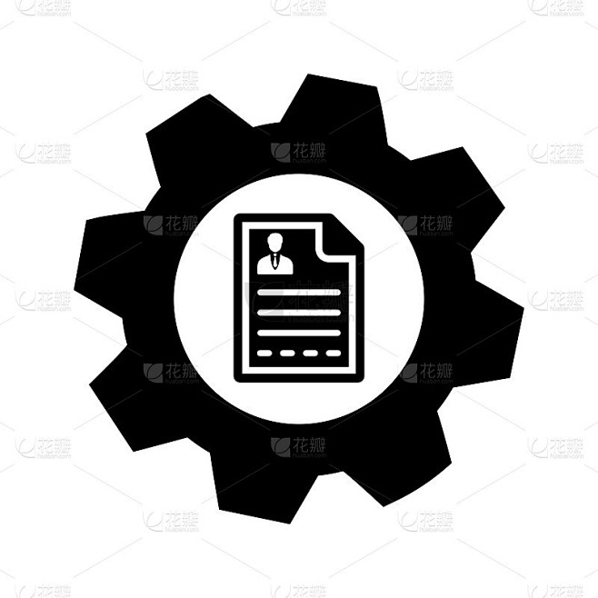 内容,管理图标。黑色版本。